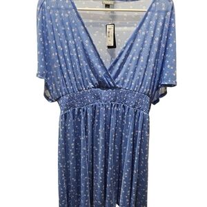 Torrid Blue Floral Coverup Dress